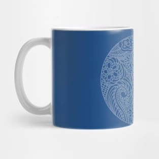 FLOWERS & CATS MANDALA BLUE Mug